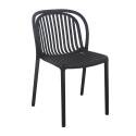Lot de 4 chaises de terrasse en plastique