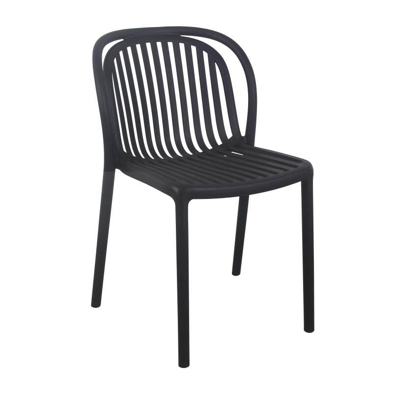 Lot de 4 chaises de terrasse en plastique