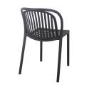 Lot de 4 chaises de terrasse en plastique