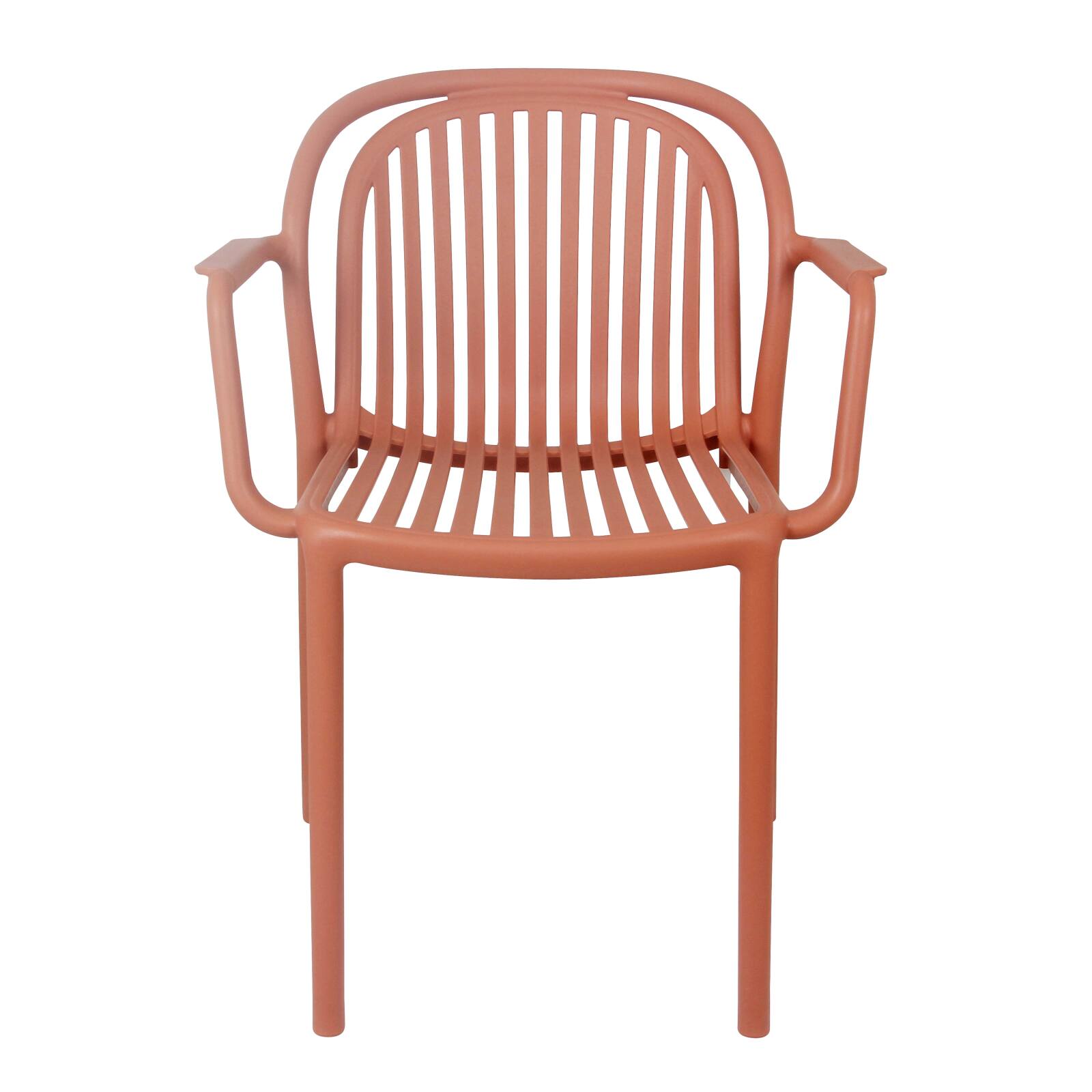 Lot de 4 chaises de terrasse avec accoudoirs en plastique Lot de 4 chaises de terrasse avec accoudoirs en plastique