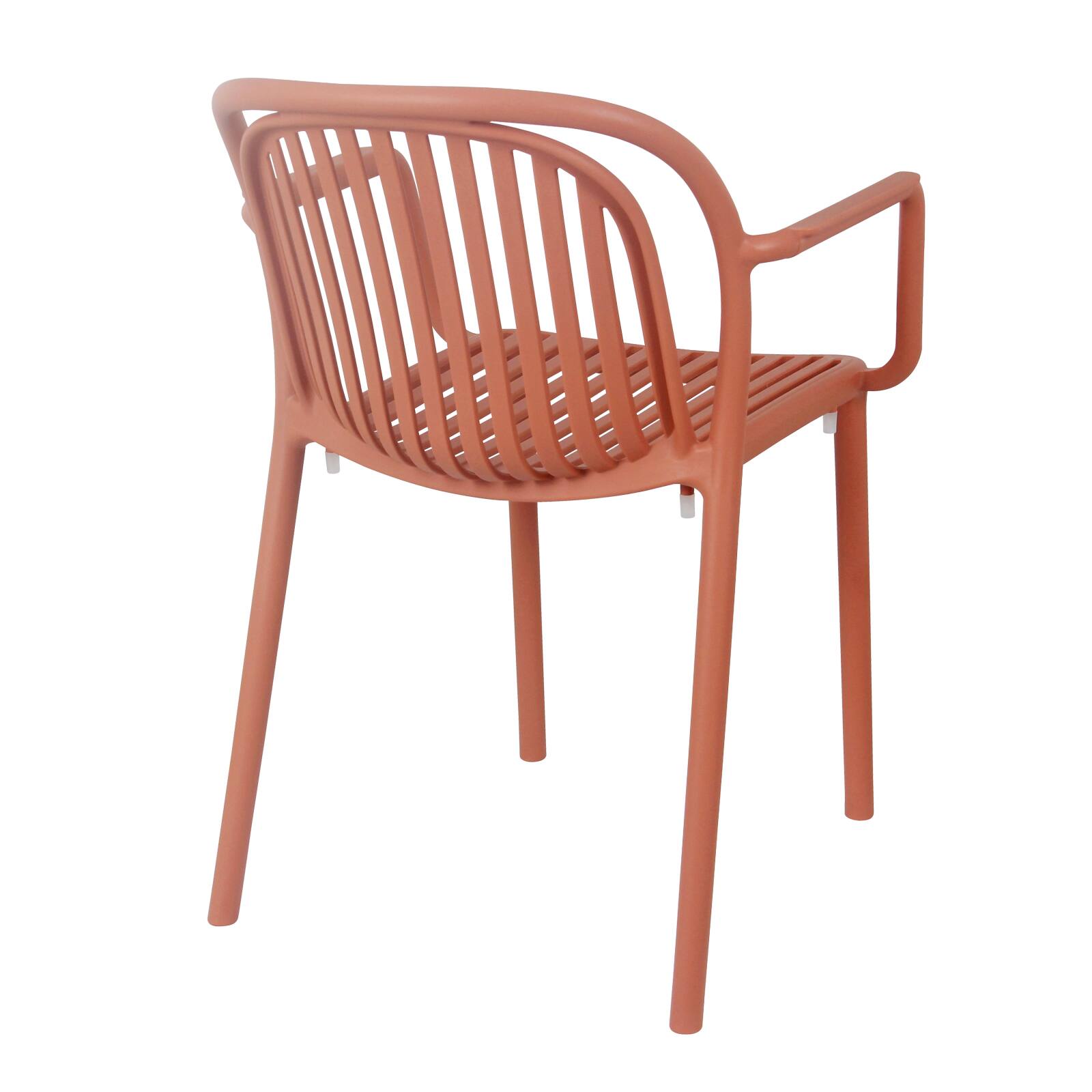 Lot de 4 chaises de terrasse avec accoudoirs en plastique Lot de 4 chaises de terrasse avec accoudoirs en plastique