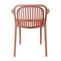Lot de 4 chaises de terrasse avec accoudoirs en plastique