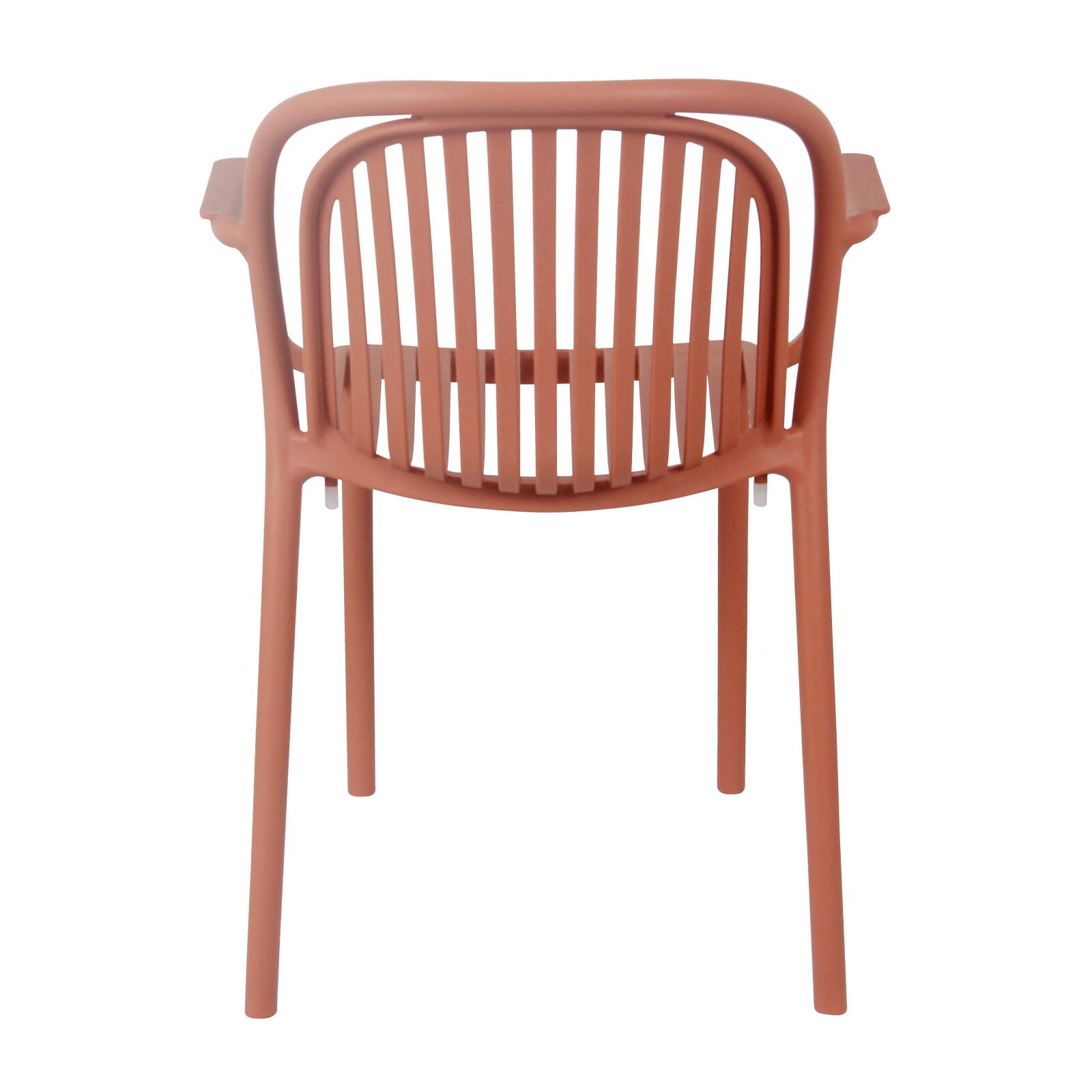 Lot de 4 chaises de terrasse avec accoudoirs en plastique Lot de 4 chaises de terrasse avec accoudoirs en plastique