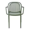 Lot de 4 chaises de terrasse avec accoudoirs en plastique