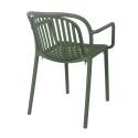 Lot de 4 chaises de terrasse avec accoudoirs en plastique