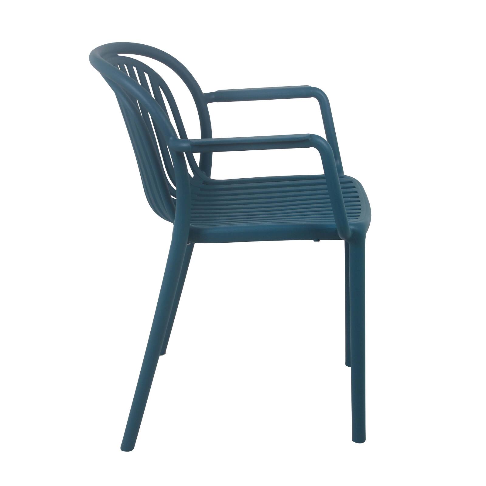 Lot de 4 chaises de terrasse avec accoudoirs en plastique Lot de 4 chaises de terrasse avec accoudoirs en plastique