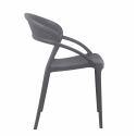Lot de 4 chaises de terrasse en plastique