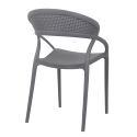 Lot de 4 chaises de terrasse en plastique