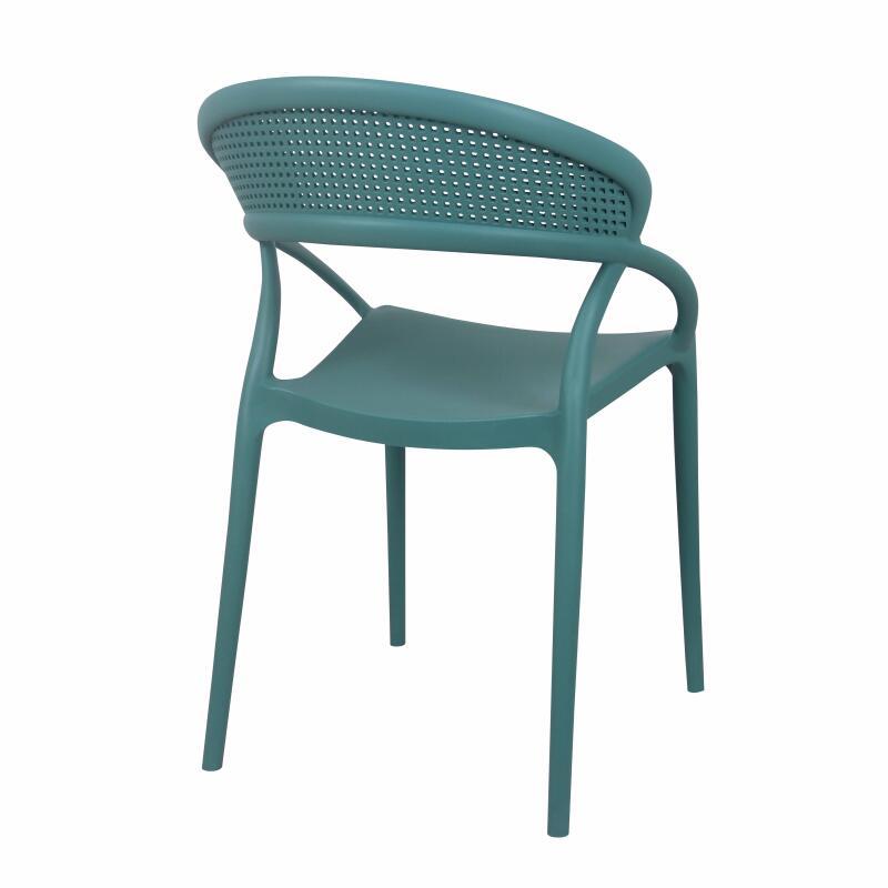 Lot de 4 chaises de terrasse en plastique