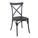 Lot de 4 chaises de terrasse en plastique