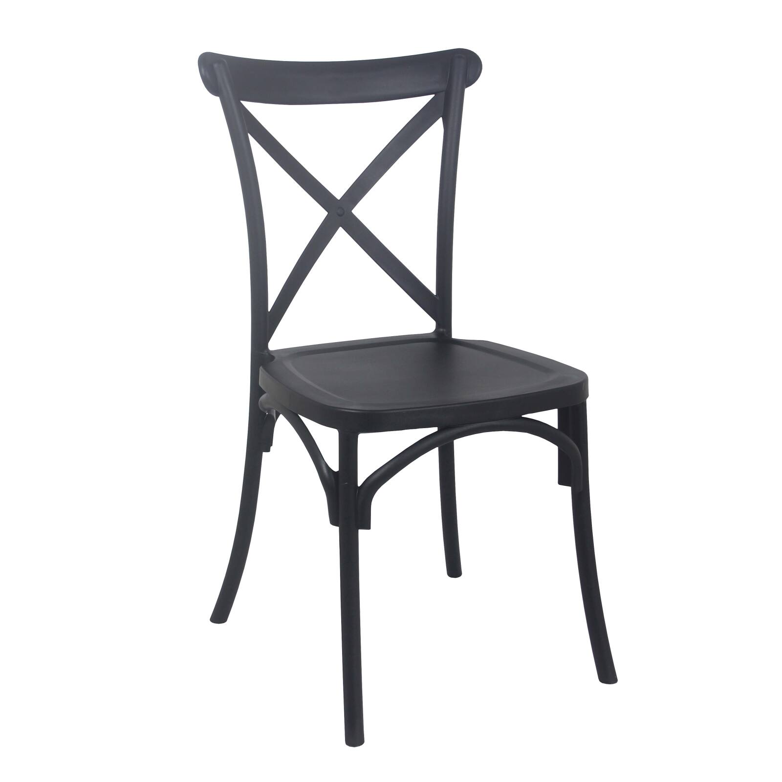 Lot de 4 chaises de terrasse en plastique