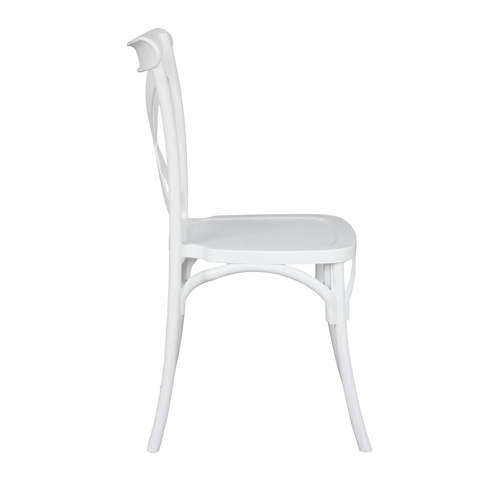 Lot de 4 chaises de terrasse en plastique Lot de 4 chaises de terrasse en plastique