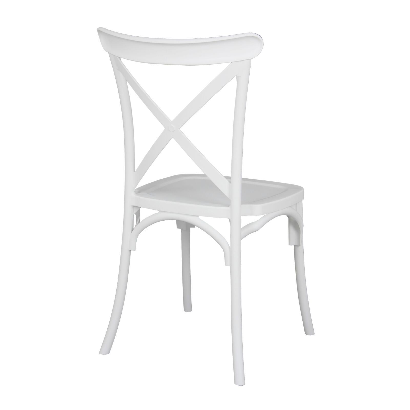 Lot de 4 chaises de terrasse en plastique Lot de 4 chaises de terrasse en plastique
