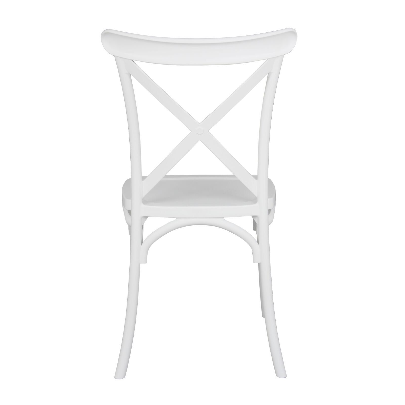 Lot de 4 chaises de terrasse en plastique Lot de 4 chaises de terrasse en plastique