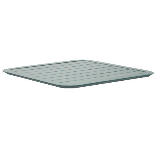 Plateau de table de terrasse carré 60 x 60 cm en aluminium