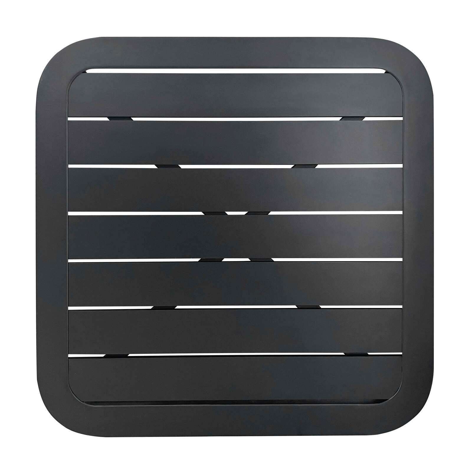 Plateau de table de terrasse carré 60 x 60 cm en aluminium Plateau de table de terrasse carré 60 x 60 cm en aluminium