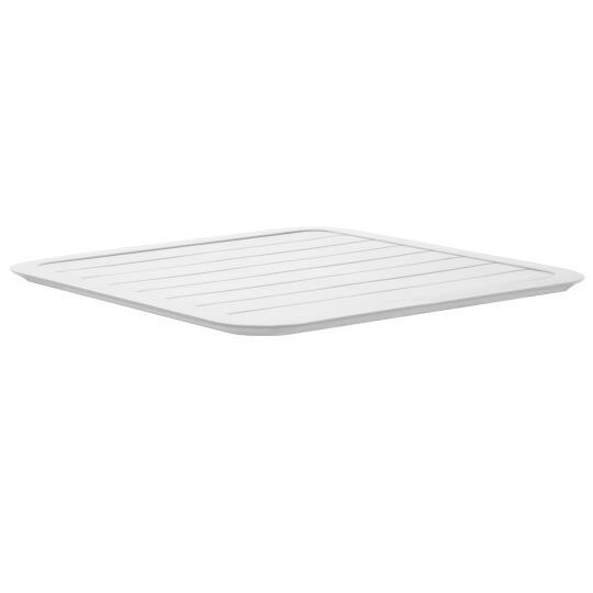 Plateau de table de terrasse carré 70 x 70 cm en aluminium