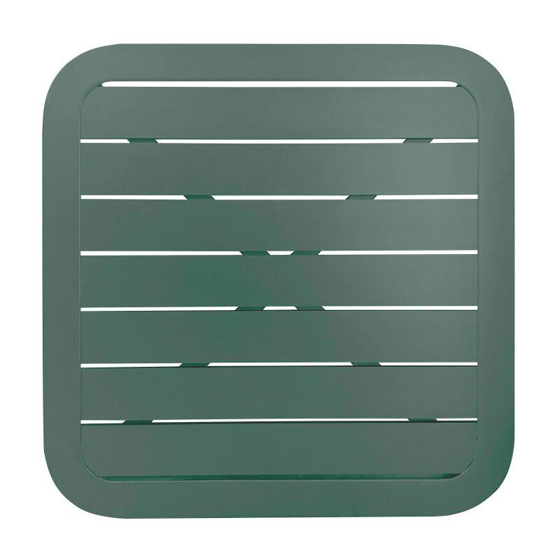 Plateau de table de terrasse carré 70 x 70 cm en aluminium