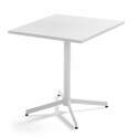 Table carrée en métal (70 cm) avec plateau rabattable - 4 places