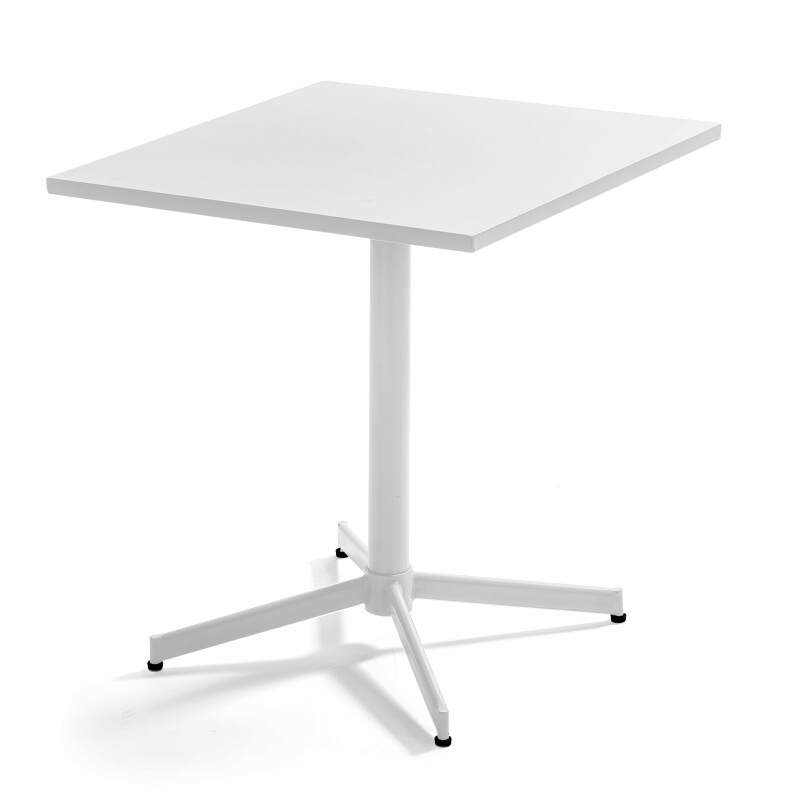Table carrée en métal (70 cm) avec plateau rabattable - 4 places