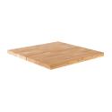 Plateau de table carré avec bords droits 60 x 60 cm en chêne