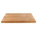 Plateau de table carré avec bords droits 60 x 60 cm en chêne
