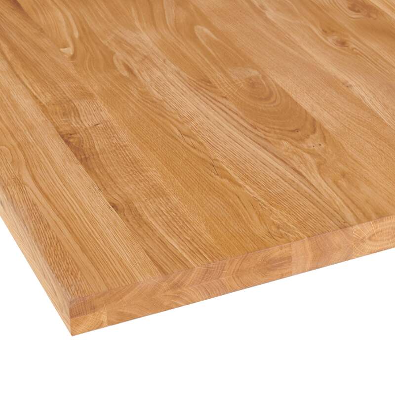 Plateau de table carré avec bords droits 60 x 60 cm en chêne