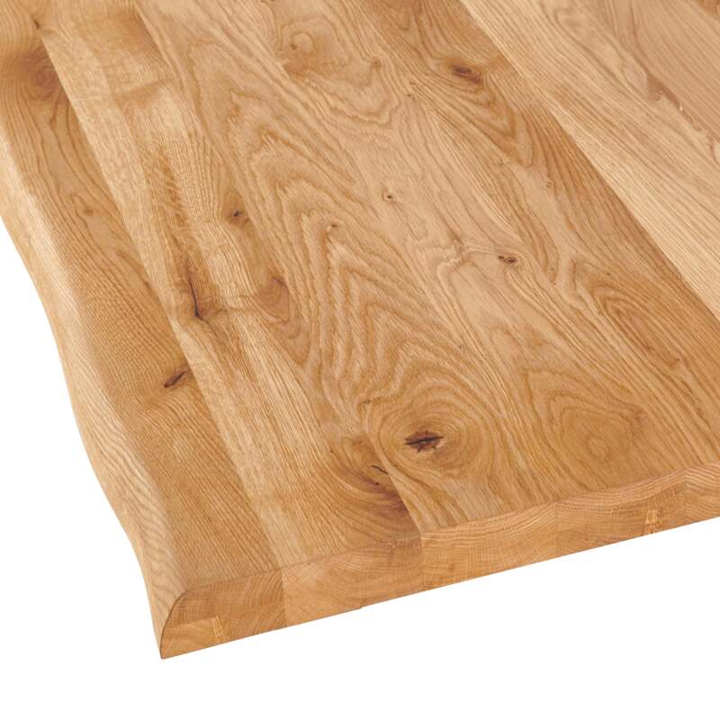 Plateau de table bords irréguliers 60 x 60 cm en chêne