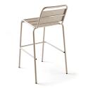 Ensemble table haute carrée inclinable ardoise gris foncé 60 x 60 cm en HPL et 2 chaises hautes en métal