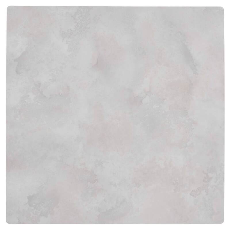 Table haute 60x60 cm inclinable stratifiée avec pied blanc et chaises en métal