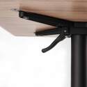 Table 60x60 cm inclinable stratifiée avec pied noir et chaises en métal