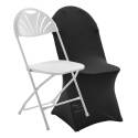 Chaise pliante et housse de chaise noire