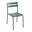 Table 60x60 cm inclinable en aluminium avec 2 chaises