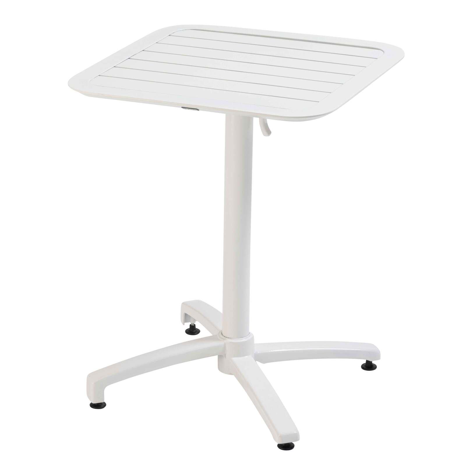 Table 60x60 cm inclinable en aluminium avec 2 chaises