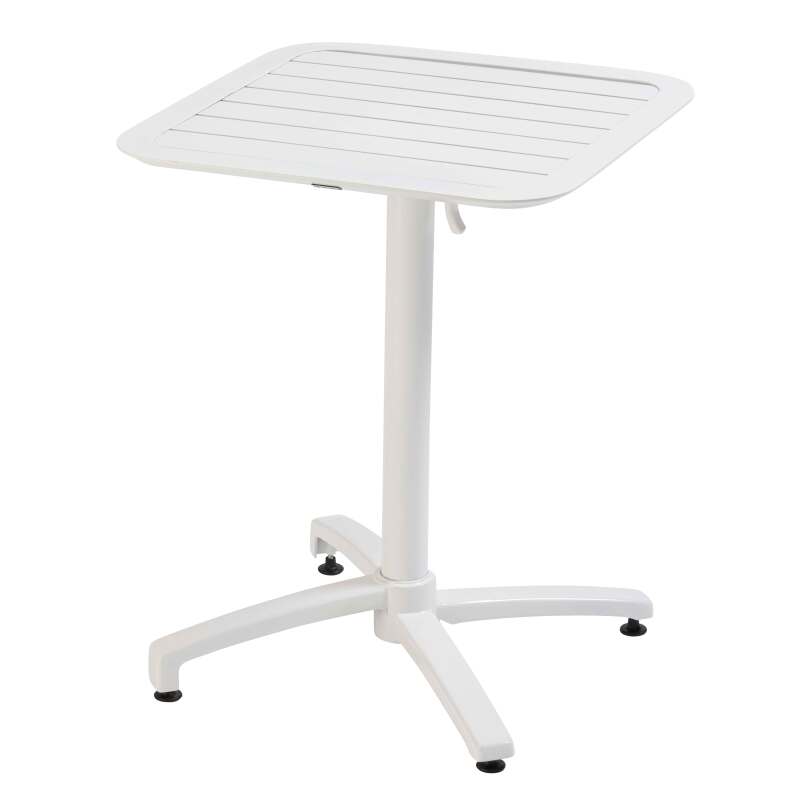 Table 60x60 cm inclinable en aluminium avec 2 chaises