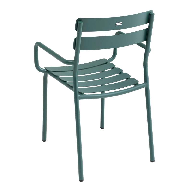 Table de terrasse 60x60 cm inclinable en aluminium et 2 chaises avec accoudoirs (5/7)