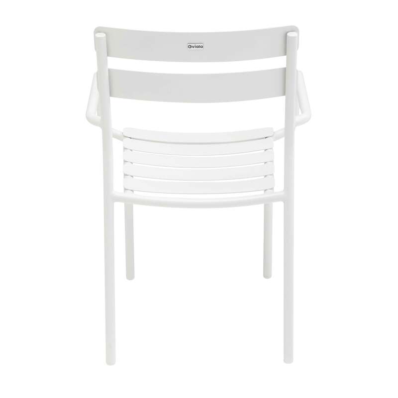 Table de terrasse 70x70 cm inclinable en aluminium et 2 chaises avec accoudoirs (6/7)