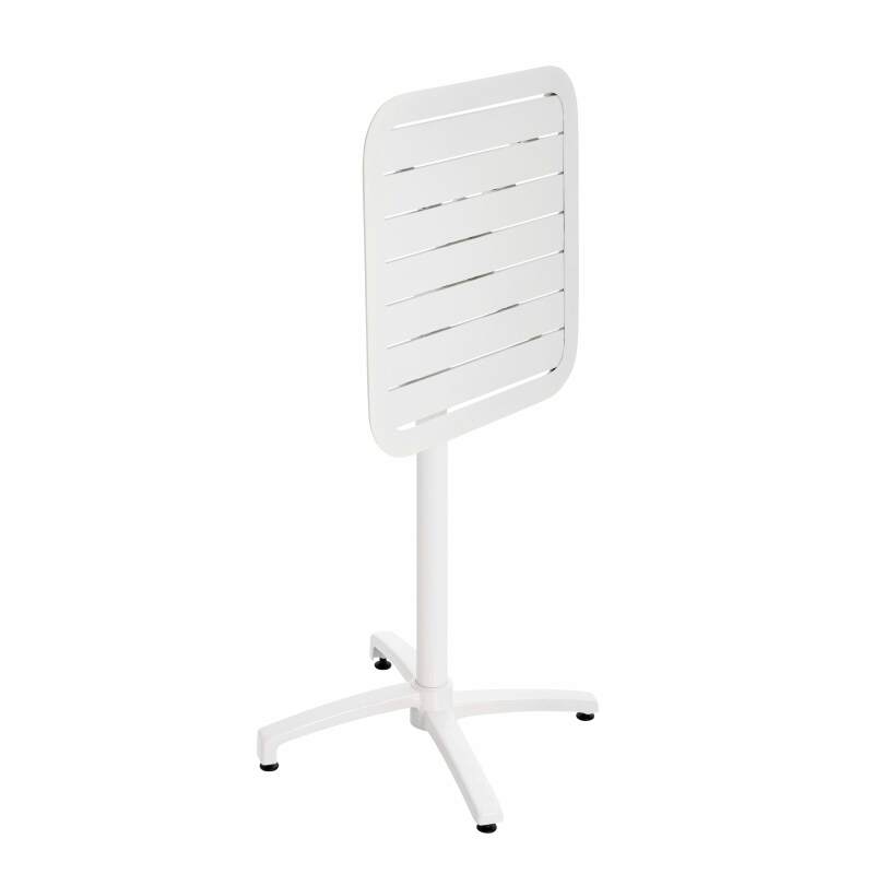 Table haute 60x60 cm inclinable et 2 chaises hautes en aluminium (2/7)