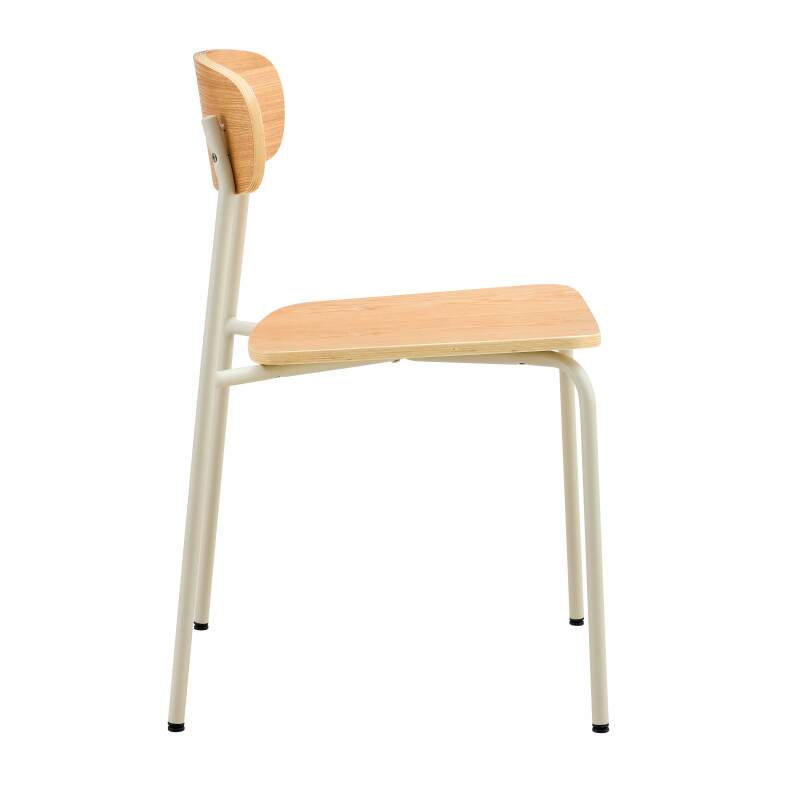 Lot de 2 chaises en métal et bois