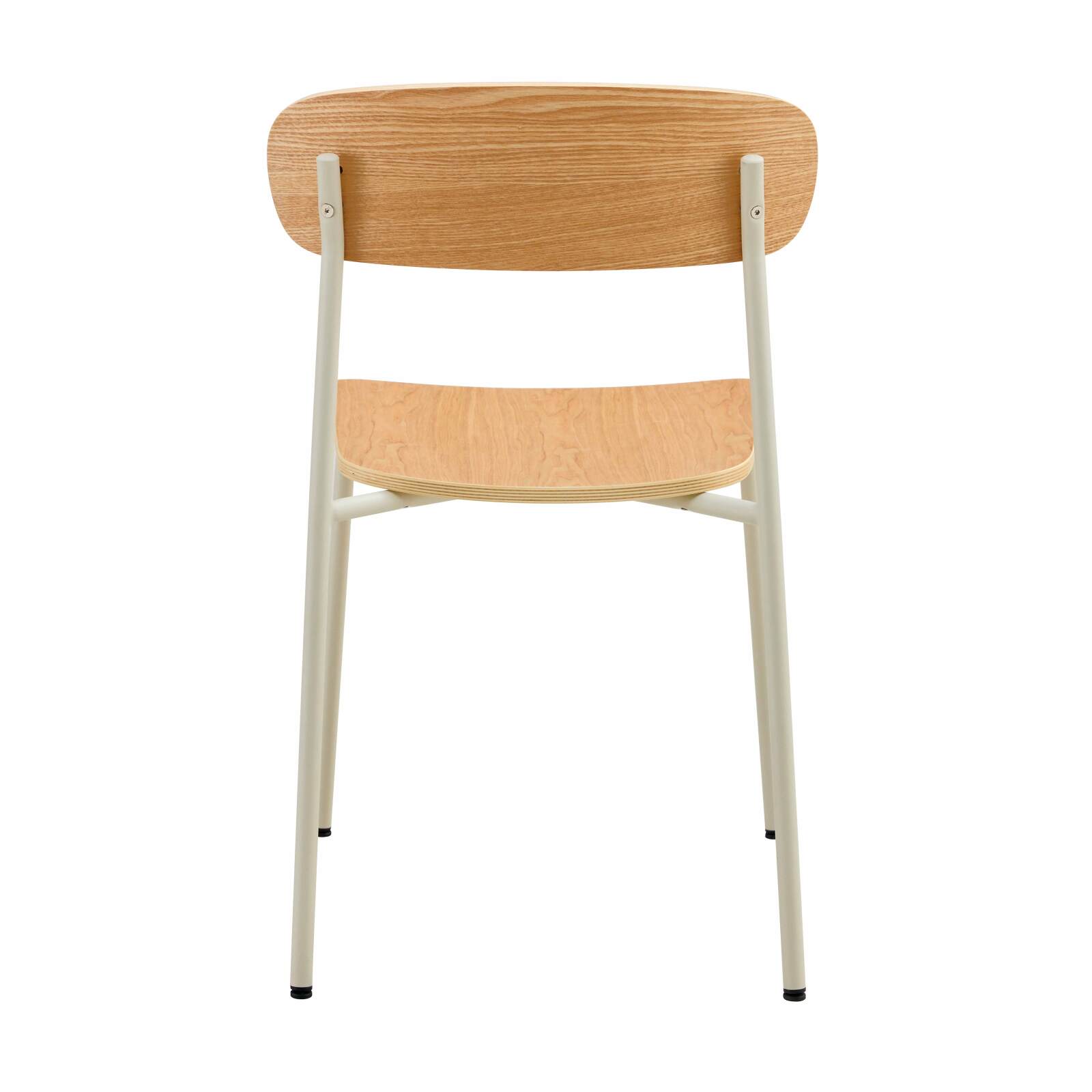 Lot de 2 chaises en métal et bois