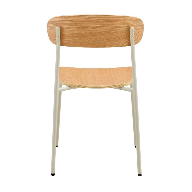 Lot de 2 chaises en métal et bois