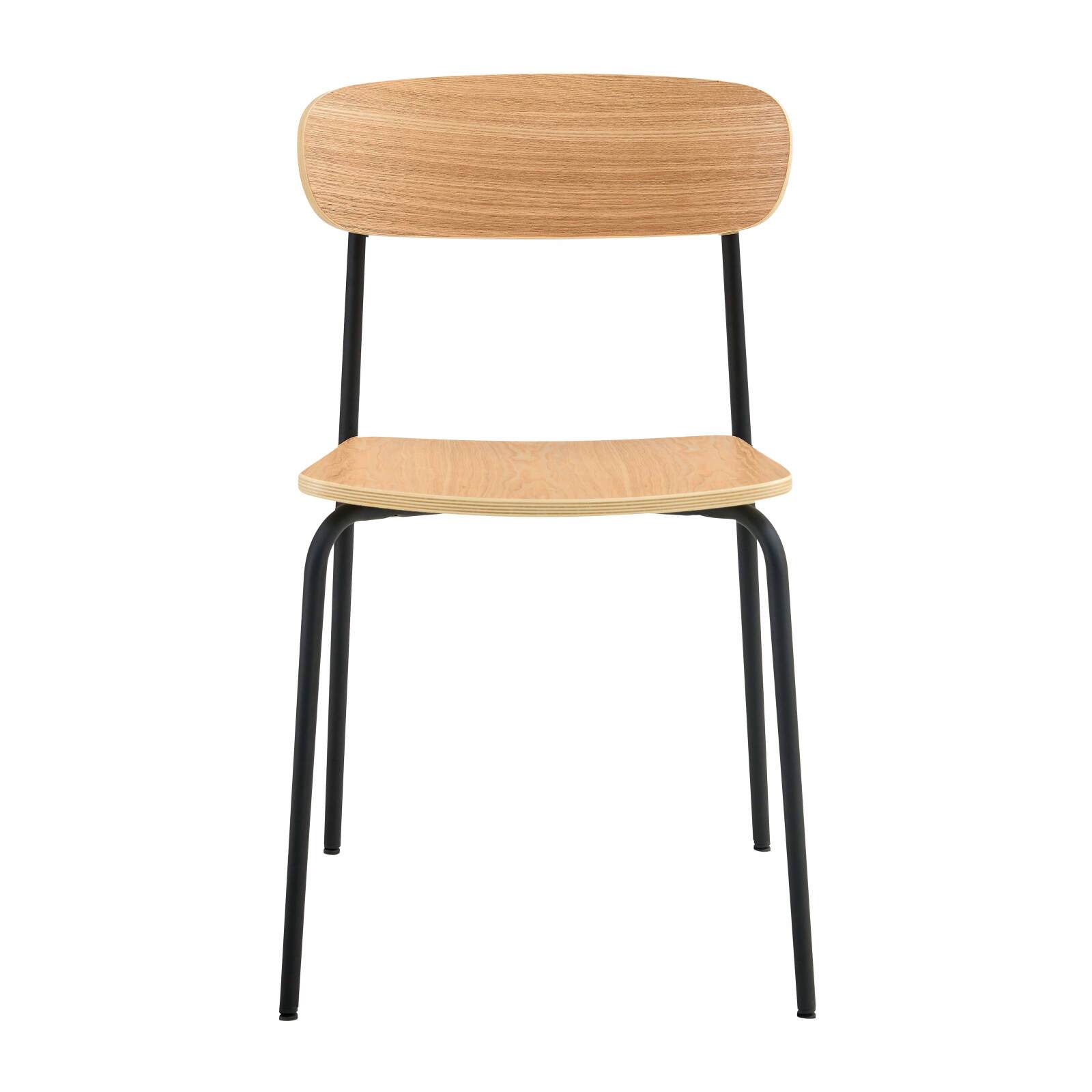 Lot de 2 chaises en métal et bois Lot de 2 chaises en métal et bois