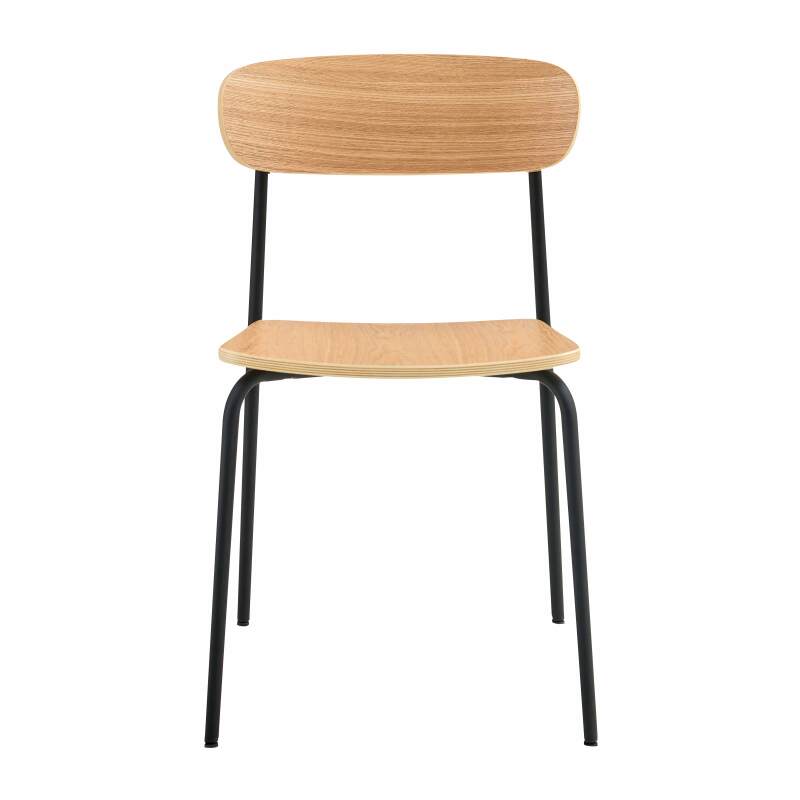 Lot de 2 chaises en métal et bois