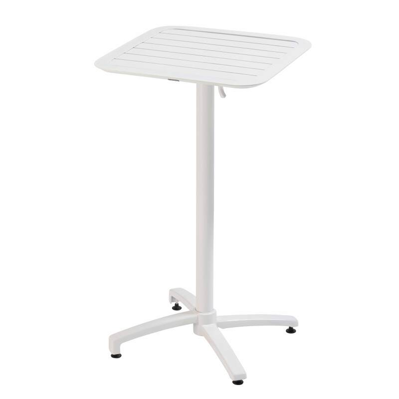 Table haute 60x60 cm inclinable en aluminium