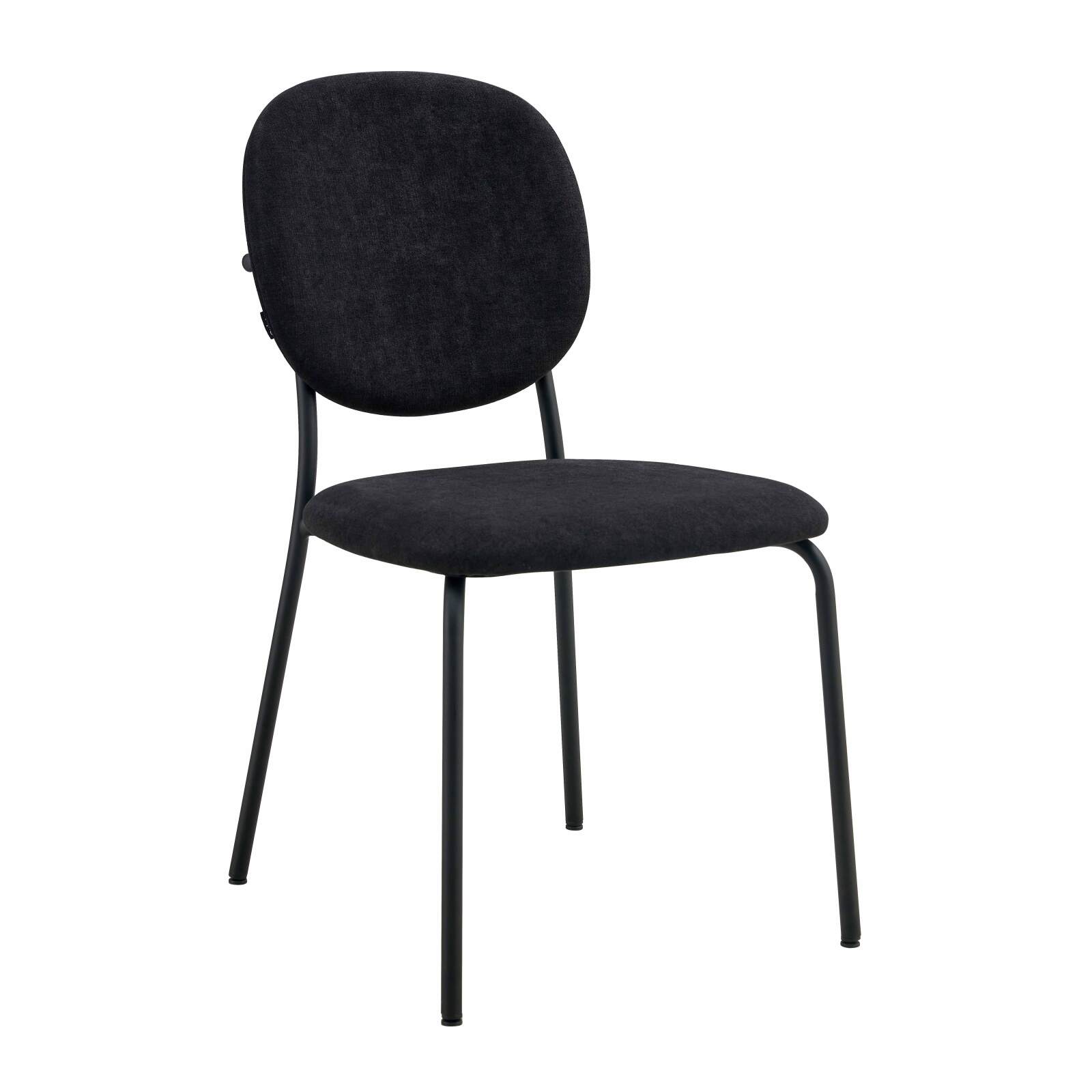 Lot de 2 chaises en acier et tissu Lot de 2 chaises en acier et tissu