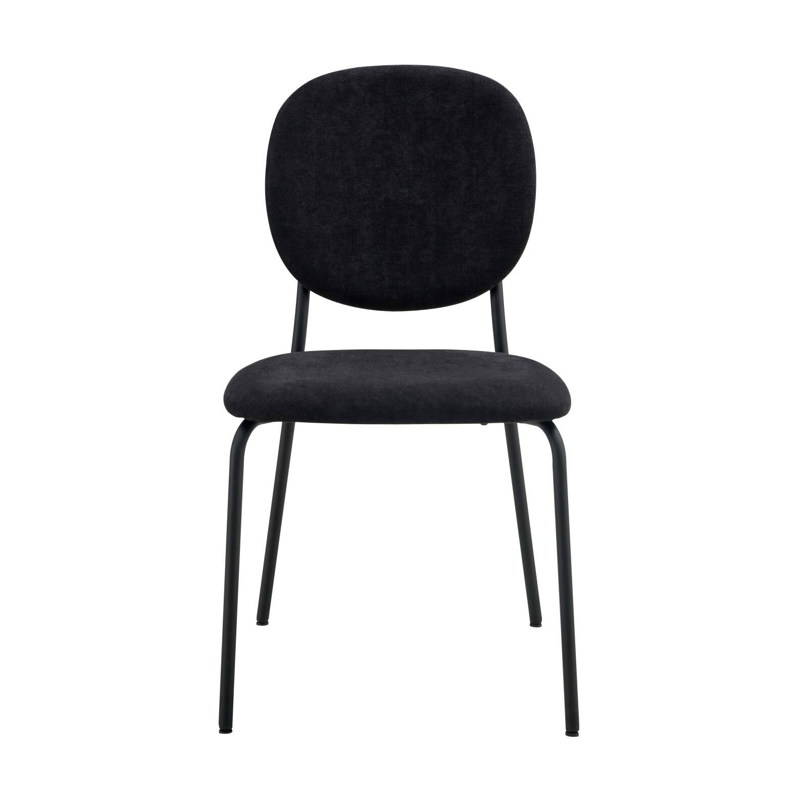 Lot de 2 chaises en acier et tissu Lot de 2 chaises en acier et tissu