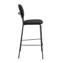 Lot de 2 chaises hautes en acier et tissu