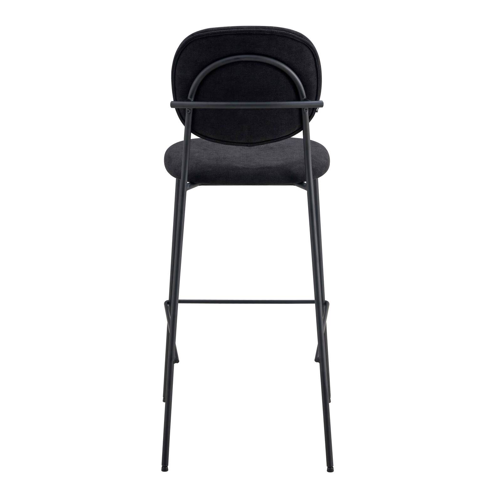 Lot de 2 chaises hautes en acier et tissu Lot de 2 chaises hautes en acier et tissu