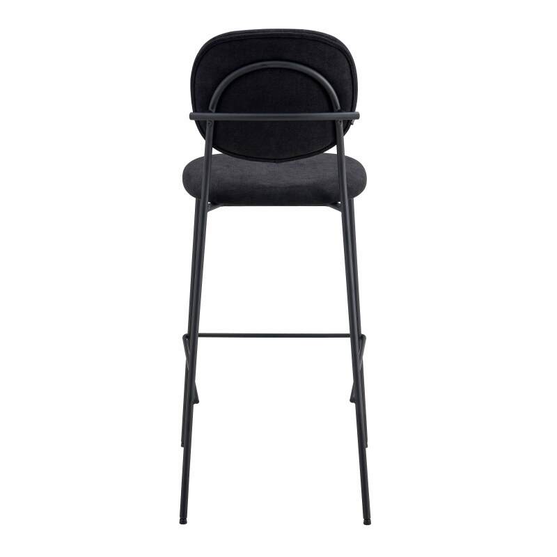 Lot de 2 chaises hautes en acier et tissu