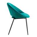 Lot de 2 chaises en acier et velours